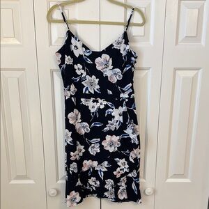 Navy Floral Banana Republic Dress - Size 8